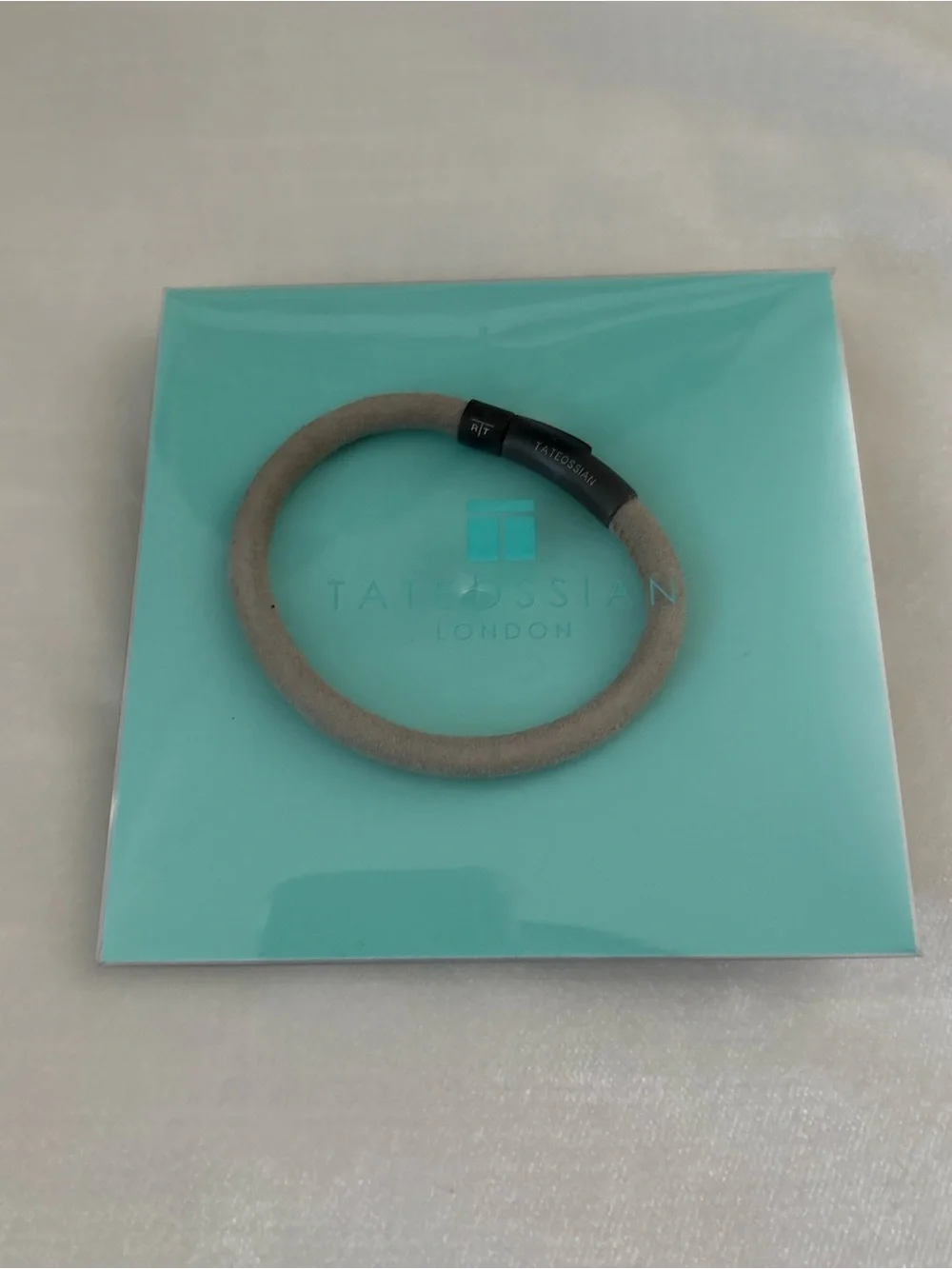 TATEOSSIAN London Men’s Bracelet Leather Suede Beige ✨NEW $250